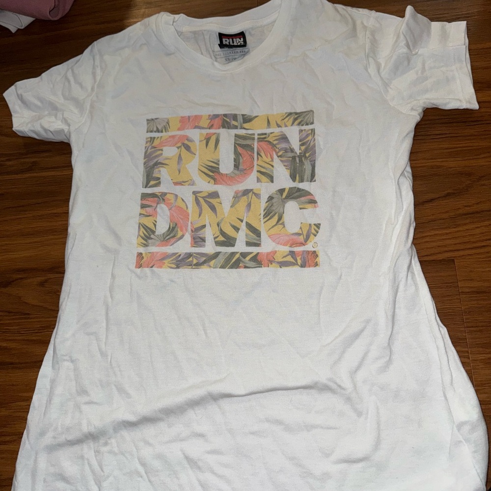 White RUN DMC Graphic T-Shirt